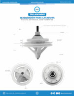 Transmisión 11 dientes, polea para lavadora WMP - Imagen 5