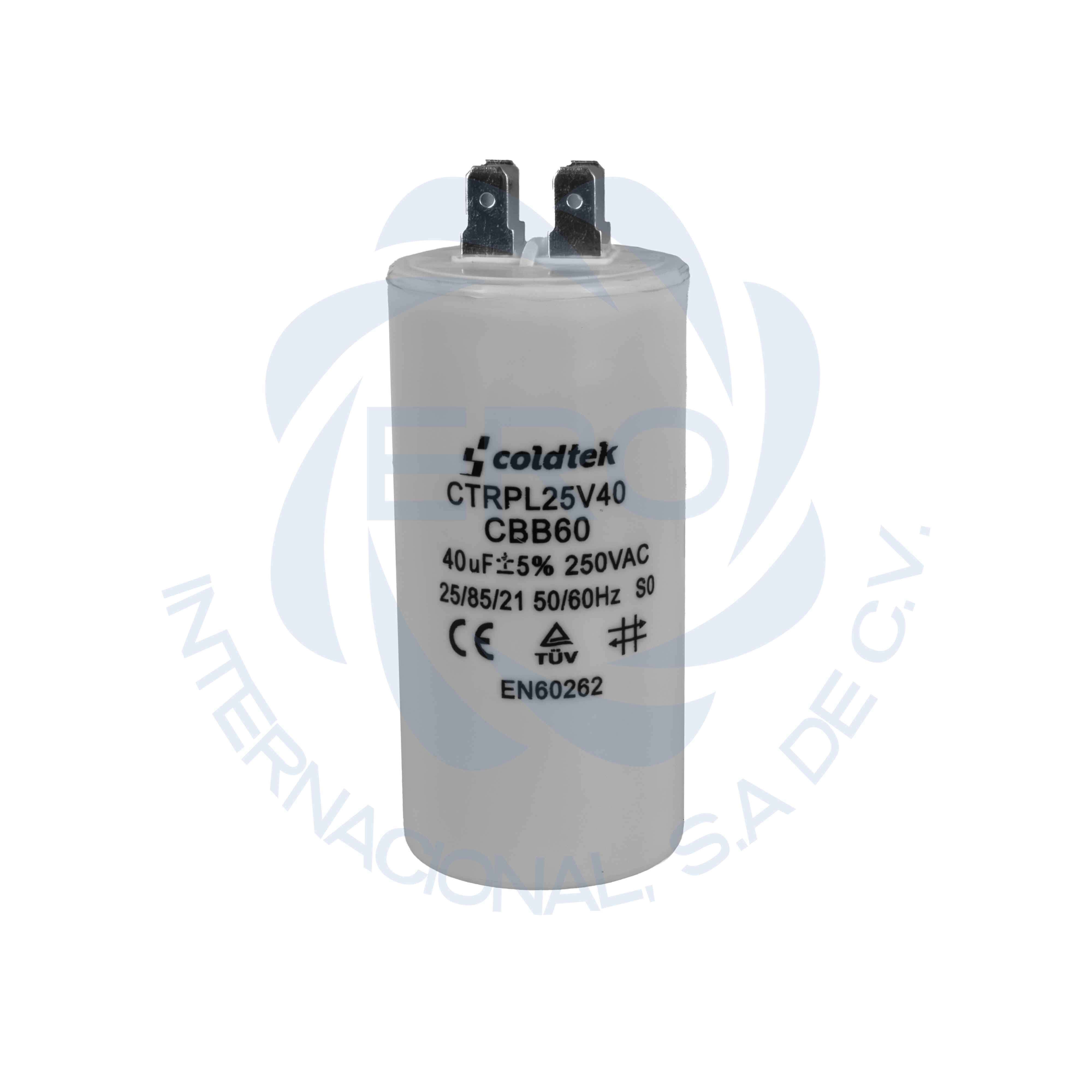 CTRPL25V40-3 Capacitor de trabajo para bombas sumergibles para lavadora 40uF - Imagen 1