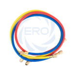 Manifold con antivibración y protección en manómetros para gas refrigerante gas R134a / R404 / R22 largo 36" - Imagen 2