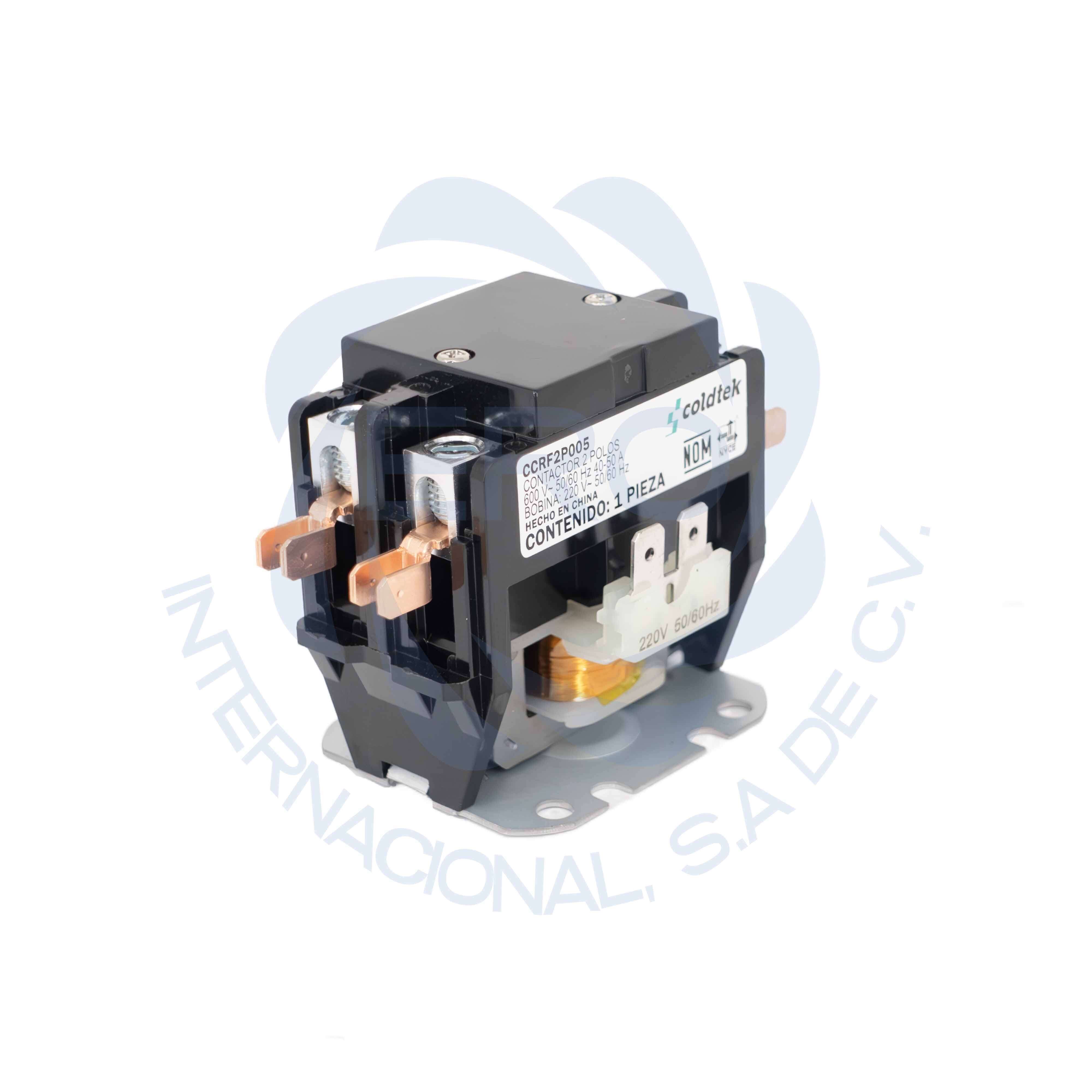 CCRF2P005 Contactor de 2 polos para refrigeración 220 V AC 40 A 50 A - Imagen 1