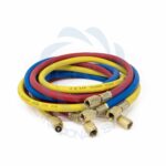 Mangueras para carga de gas refrigerante gas R22 / R134a /R502 largo 60" presión trabajo: 500 PSI; quiebre: 2500 PSI