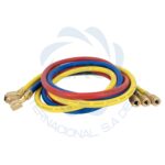Mangueras para carga de gas refrigerante gas R22 / R404 / R410a largo 60" presión trabajo: 800 PSI; quiebre: 4000 PSI