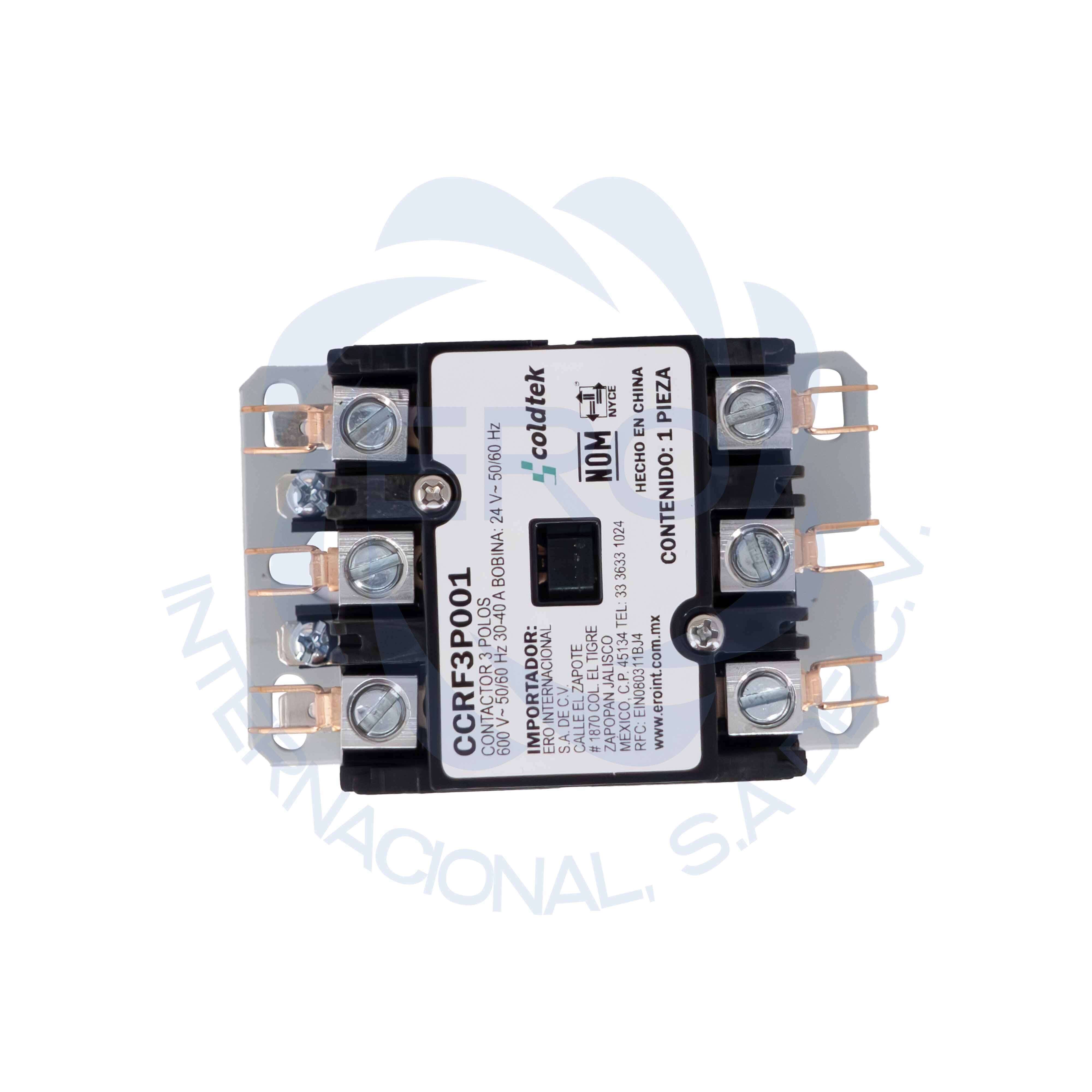 CCRF3P001_2 Contactor de 3 polos para refrigeración 24 V DC 30 A 40 A - Imagen 1