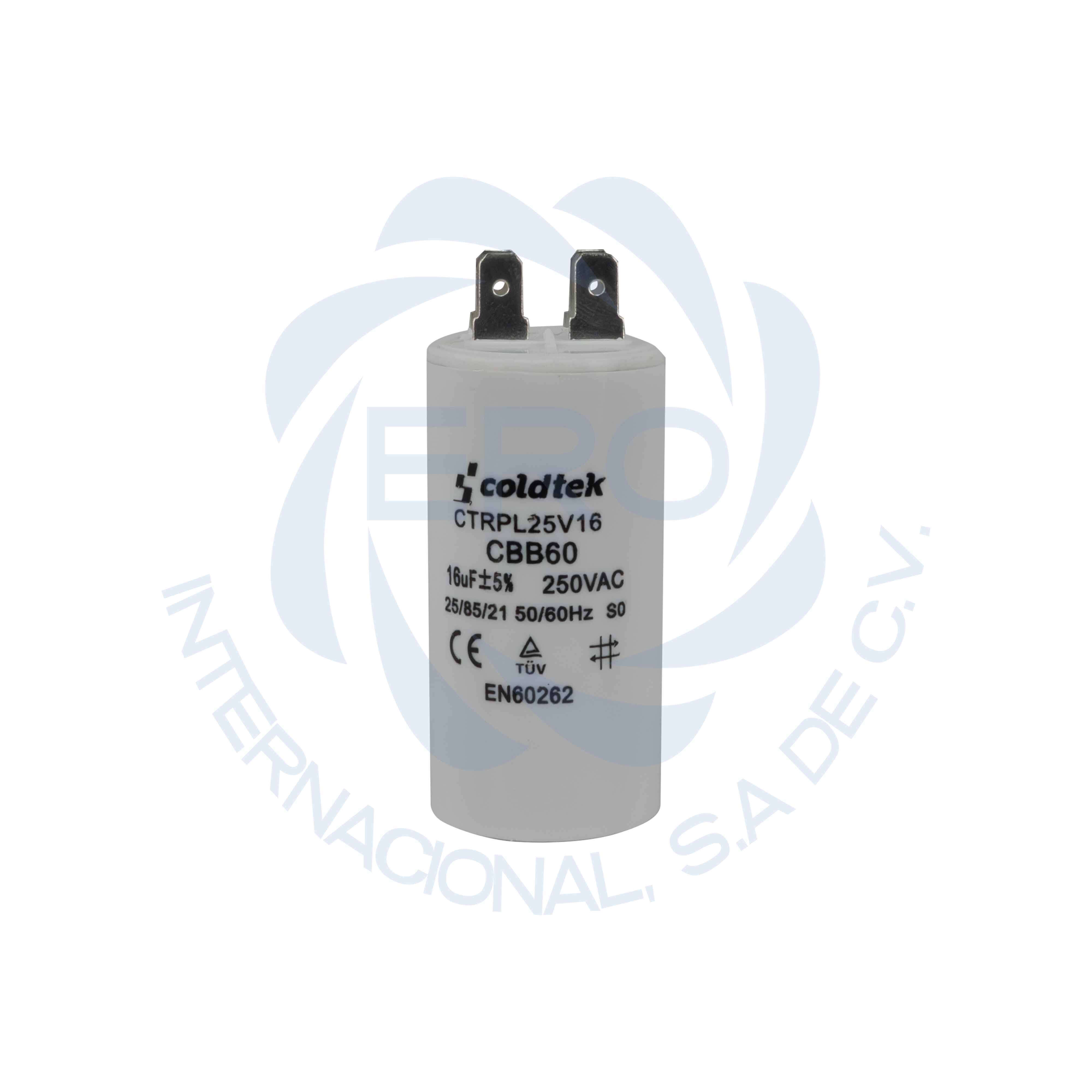 CTRPL25V16-2 Capacitor de trabajo para bombas sumergibles para lavadora 16uF - Imagen 1