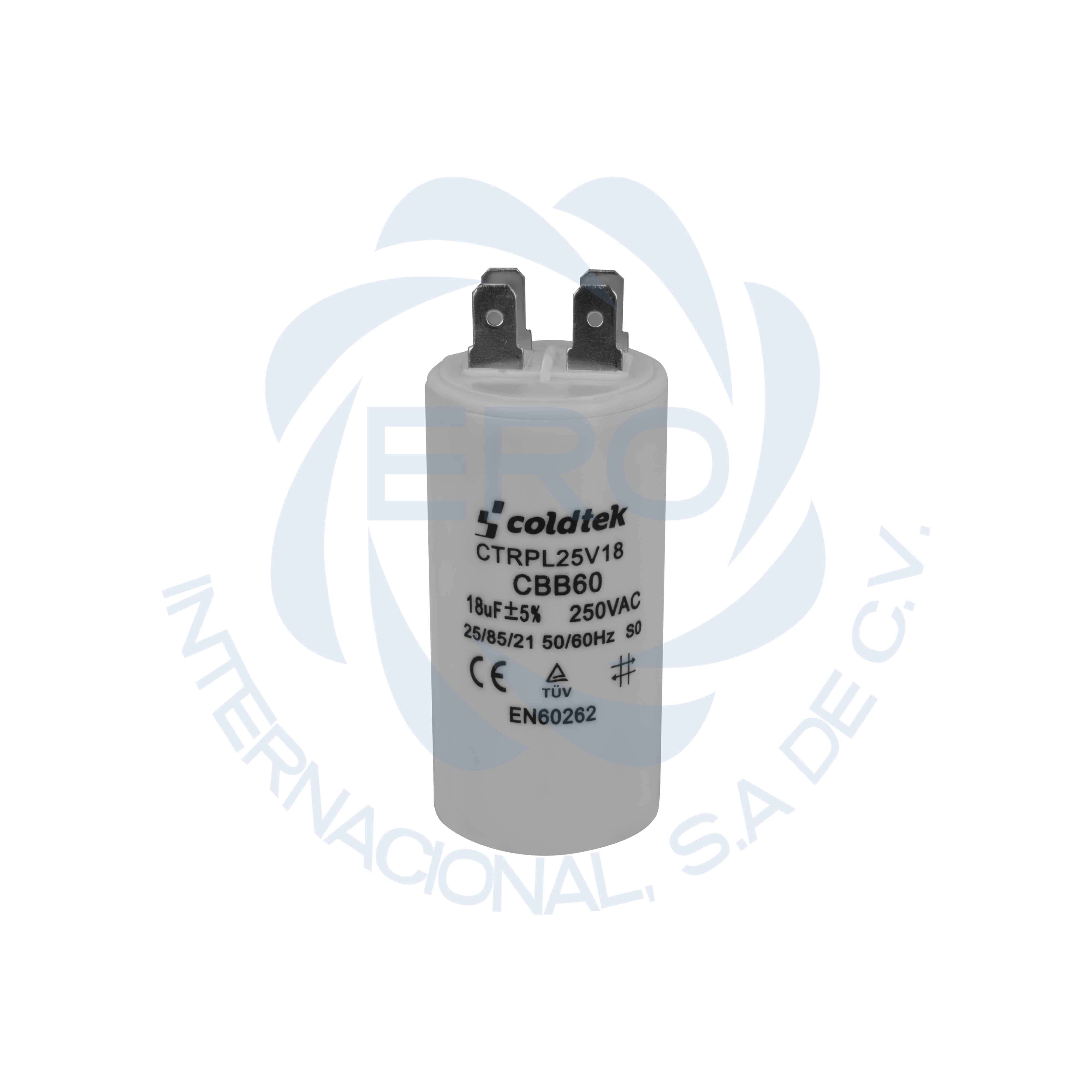 CTRPL25V18-2 Capacitor de trabajo para bombas sumergibles para lavadora 18uF - Imagen 1