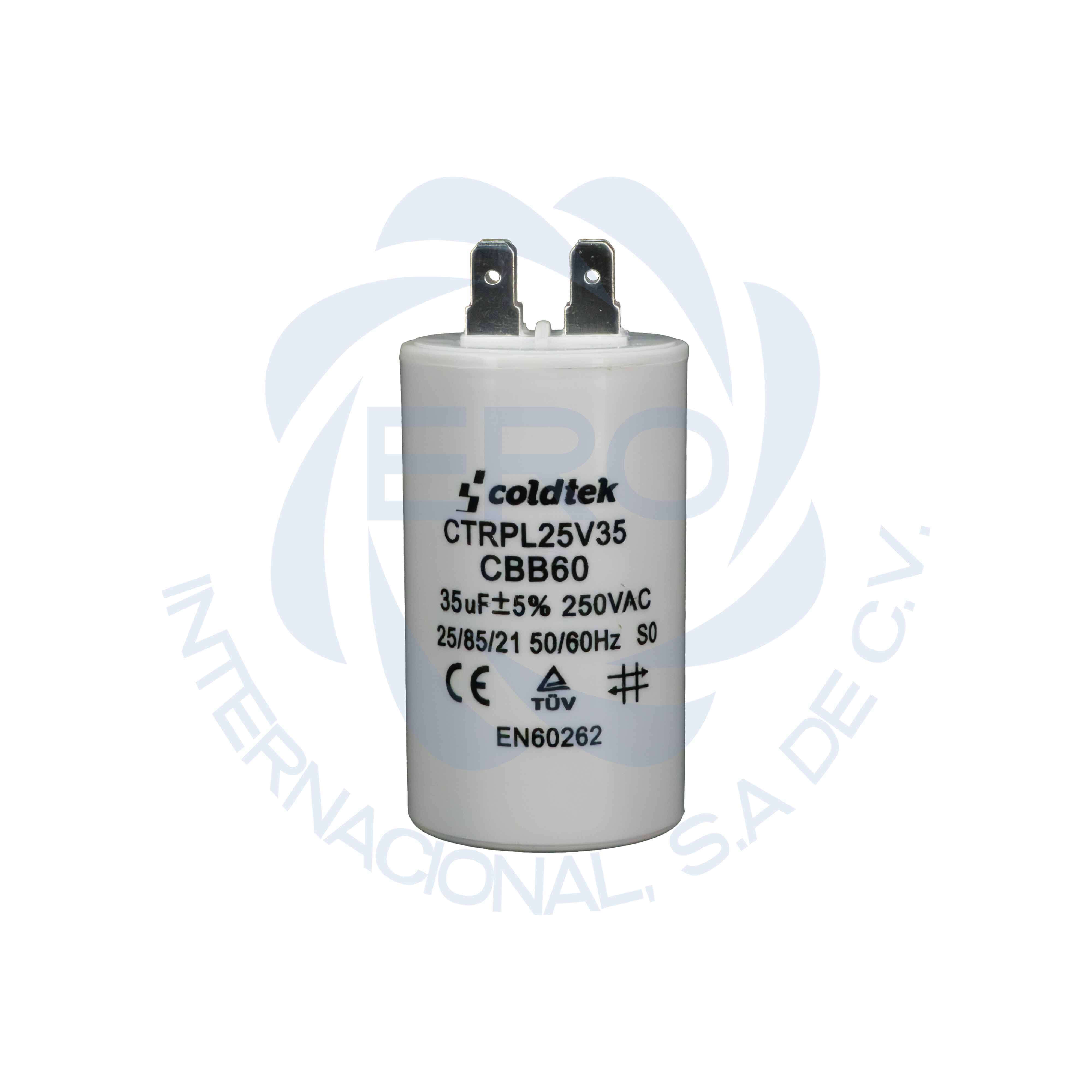 CTRPL25V35-2 Capacitor de trabajo para bombas sumergibles para lavadora 35uF - Imagen 1