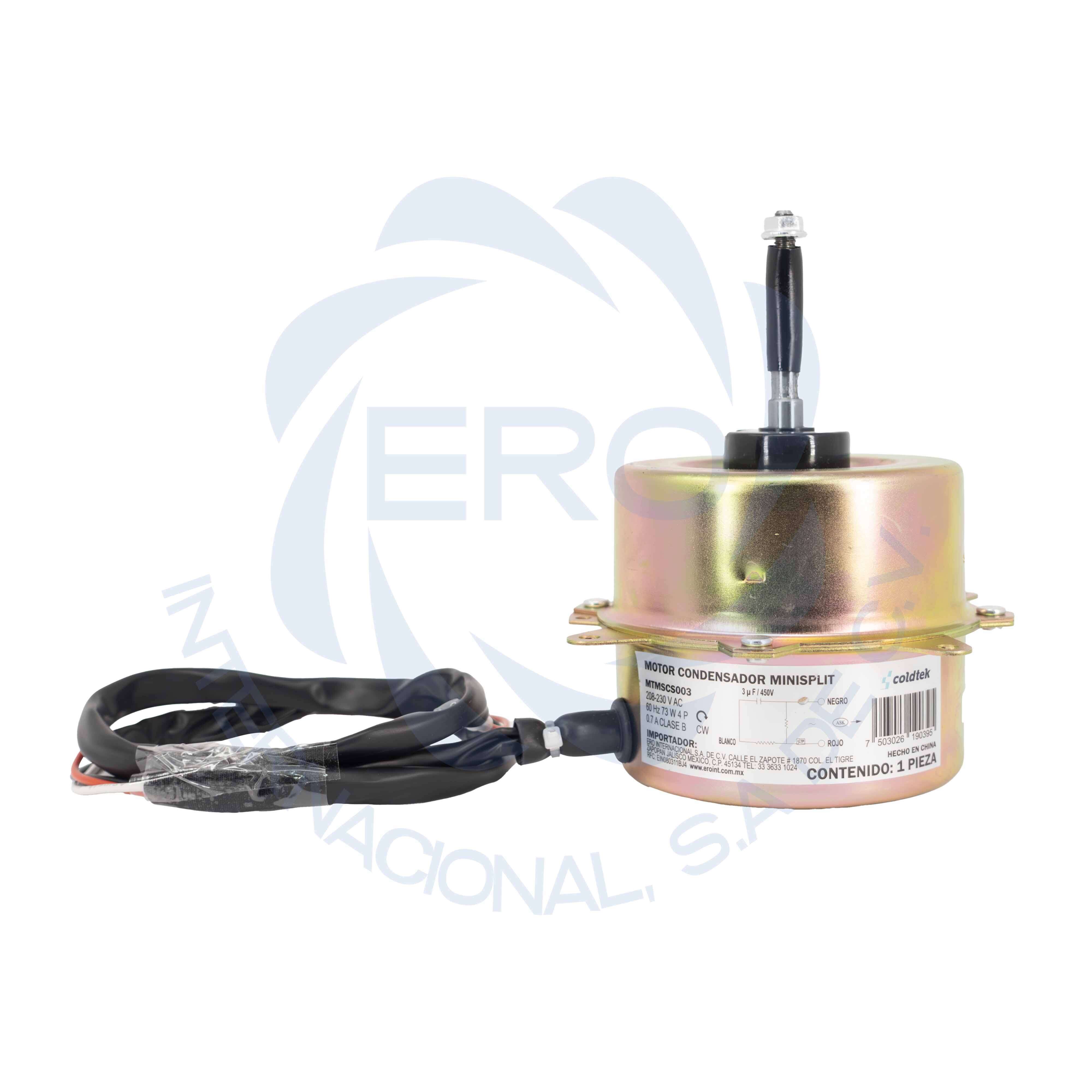 MTMSCS003-2 Motor para condensadores para mini-split CW 73W 60Hz 208-230V AC 0.7A 1/10 HP - Imagen 1