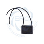 Capacitor de trabajo cuadrado con cables para ventiladores 6uF