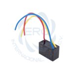 Capacitor de trabajo duales cuadrado con cables para ventiladores 2uF + 5uF - Imagen 2