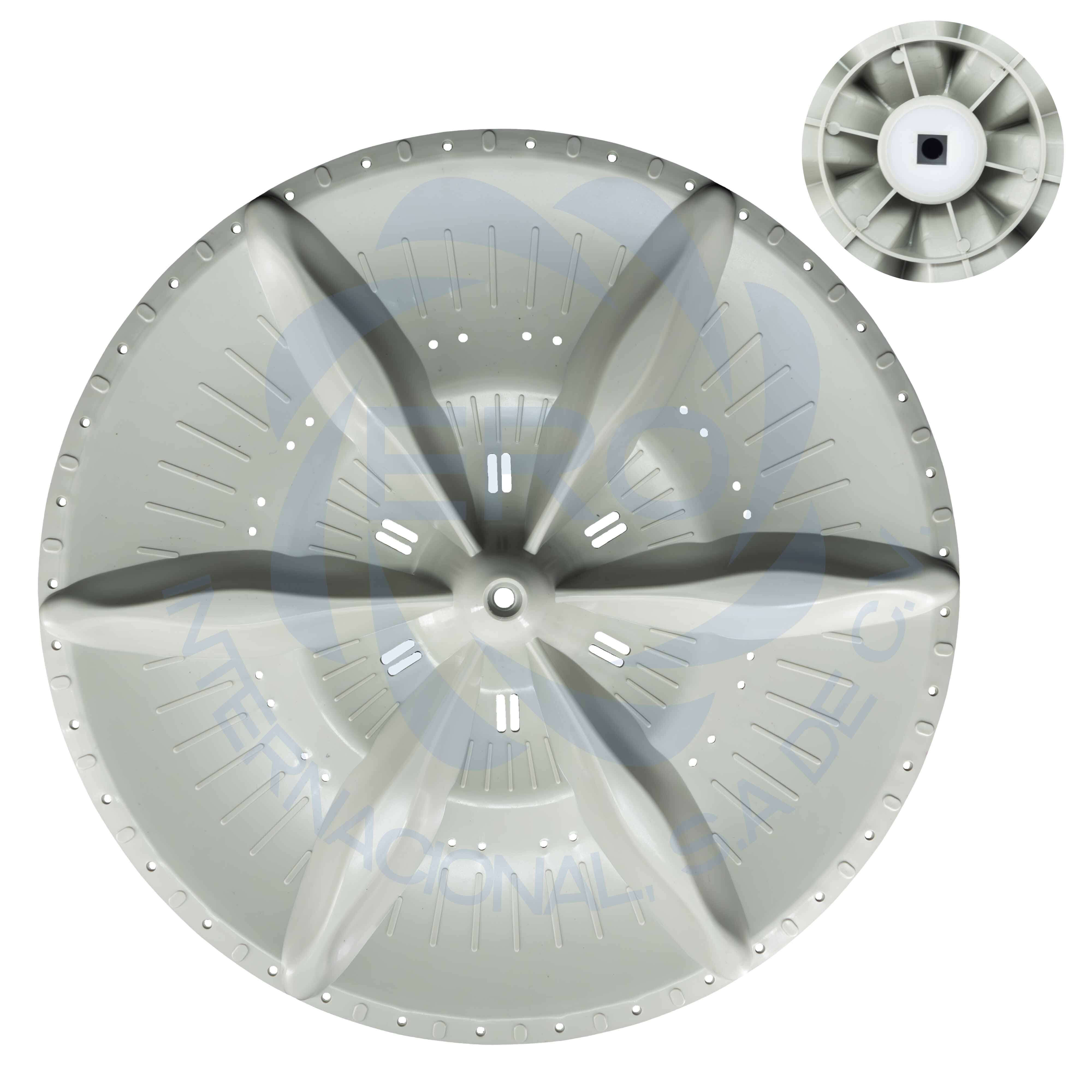 IMLAHC001-2 Impulsor 35cm diametro flecha cuadrada para lavadora Home Confort WMP - Imagen 1