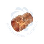 Adaptador macho rosca exteror soldable de cobre 411070005H diámetro exterior macho: 1 3/8”; nominal: 1 1/4”