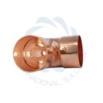 Codo 45° radio corto soldable de cobre 411120054H diámetro exterior: 3 1/8”; nominal: 3”