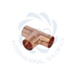 Tee soldable de cobre 411140003H diámetro exterior: 7/8”; nominal: 3/4”
