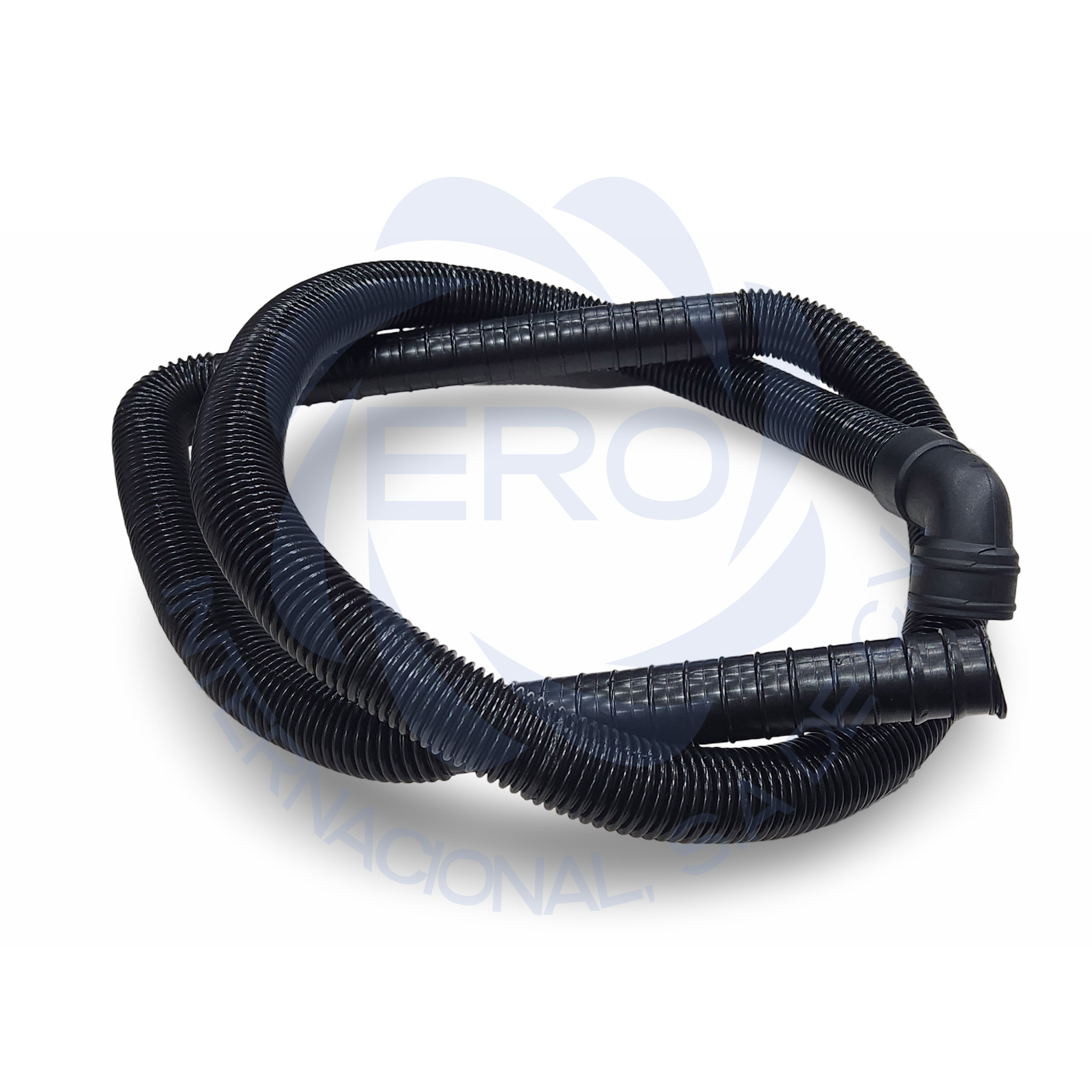 MADELA0589 Manguera de drenado para lavadora color negro de 150cm con extremos rigidos sirve Whirlpool VMW digital - Imagen 1