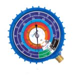 Manómetro con antivibración y protección para gas refrigerante gas R134a / R404 / R22 presión baja