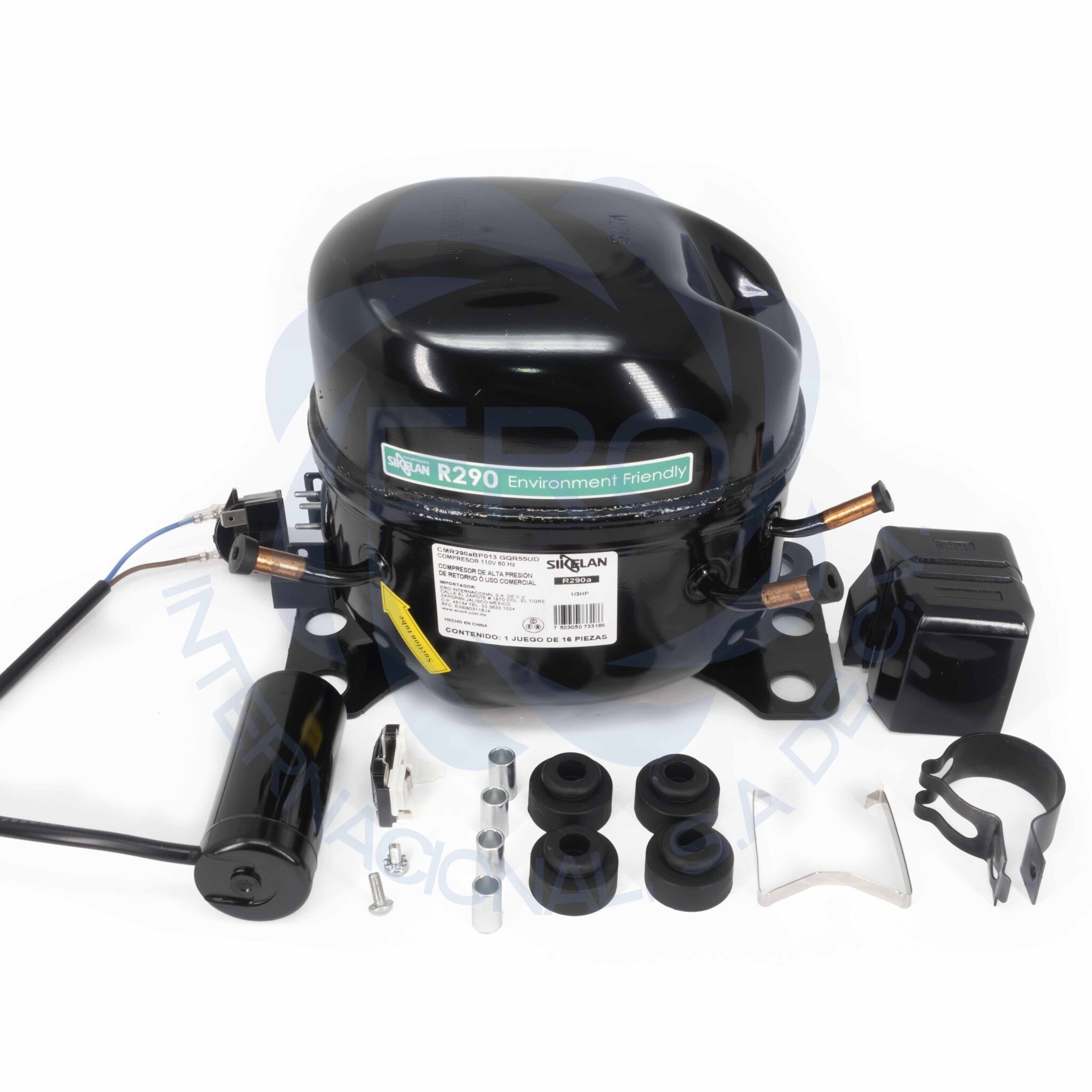 Compresor gas R290a, L/HBP, AC para refrigeración 1/3 HP – ERO ...