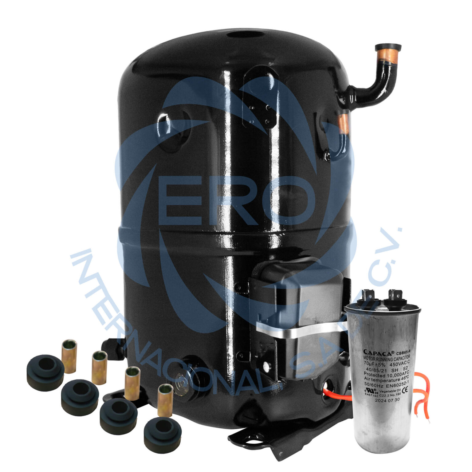 Compresor de piston para gas R404, 5HP, 220V, 60hz, 1 fase, media ...